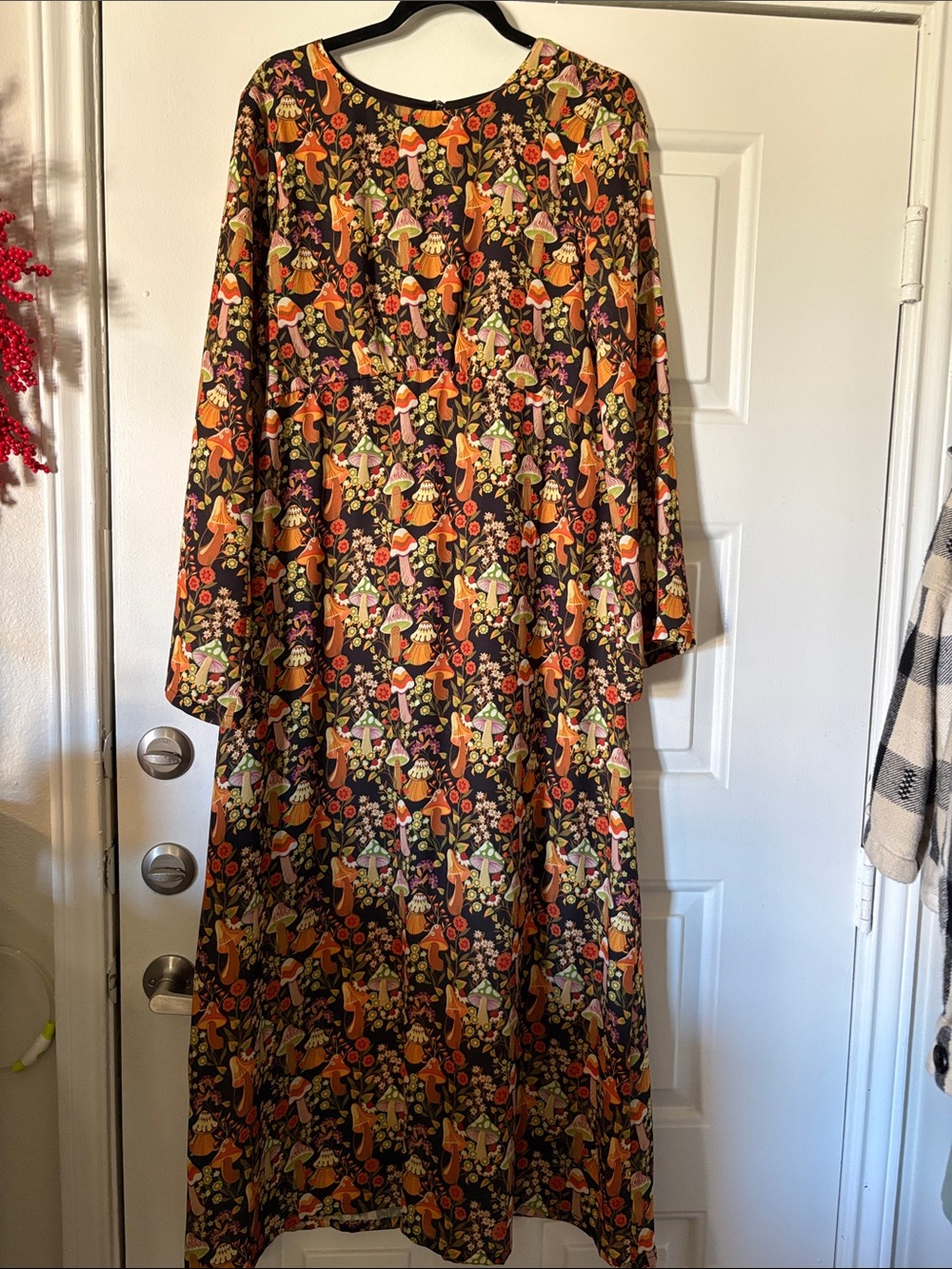 Joanie Mushroom Print Maxi Dress NWT Long Sleeve Floral Cottagecore US 10